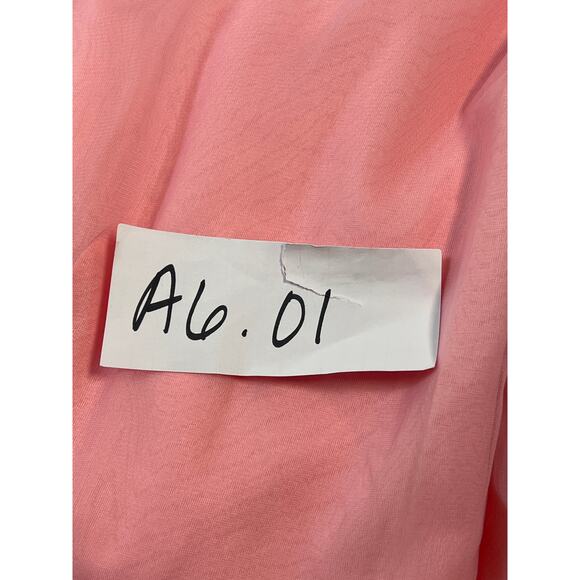 Vintage Nightgown Medium Pink Layered Chiffon Ruffled Trim Bow - Picture 13 of 13